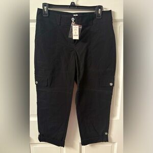 Whit House‎ Black Market Black Cargo Crop Pants size 4